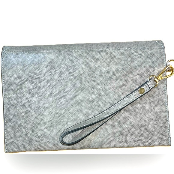 ELIM & PAUL Faux Leather Wristlet & Strap, Gray NWOT - Picture 3 of 4